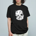 grau und mattのCats And Skulls White オーガニックコットンTシャツ