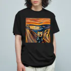 Jj-O_O-Jjのニャンクの叫び オーガニックコットンTシャツ