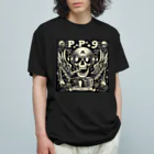 Prosperous Peony 6のバンド風Tシャツ　髑髏 Organic Cotton T-Shirt
