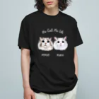 みきぞーん｜保護猫 ミッキー画伯と肉球とおともだちのpopuri puria white オーガニックコットンTシャツ