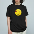 stereovisionのコメディアンのスマイリーフェイス  オーガニックコットンTシャツ