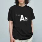 onehappinessのMY LOVE AKITA（秋田犬）　ホワイト Organic Cotton T-Shirt