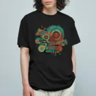 Punkcho Undergroundの極彩色の縄文　（生命爆発） オーガニックコットンTシャツ