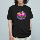 LalaHangeulのりんごスター　~ハングルシリーズ~ オーガニックコットンTシャツ