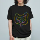 8anna storeの人体のなぞ。カラフルな大腸。 オーガニックコットンTシャツ