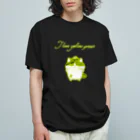 どるちぇ＊うさぎの《ネオンシリーズ》＊I love yellow green*みけ＊ Organic Cotton T-Shirt