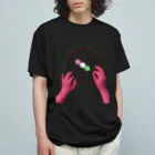 タネとモクの団子を振る指揮者（三色）  Organic Cotton T-Shirt