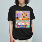 IzumiracleのDog in a wig at a feast! オーガニックコットンTシャツ