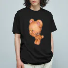 Atelier cinnamonのベアーズコレクション（横向きクマさん） オーガニックコットンTシャツ