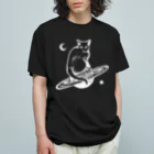 金星灯百貨店のスペースキャット　白線 Organic Cotton T-Shirt