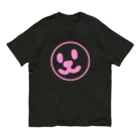 週刊少年ライジングサンズのSmile Face Pink Line オーガニックコットンTシャツ