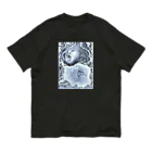 福　来の虎と薔薇 オーガニックコットンTシャツ