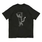 neconos Goodsのふくろねこ白プリント（ねこかもいぬかも） Organic Cotton T-Shirt