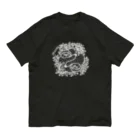 ゆっしーのつながるゆかいないきものたちの丸くつながるナマケモノ(白) Organic Cotton T-Shirt