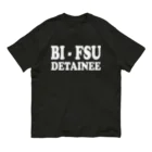 DRIPPEDのBI-FSU DETAINEE 白ロゴ Organic Cotton T-Shirt