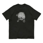 PADKA（ぱだか）のクサガメ Smiley Boggie (GY) オーガニックコットンTシャツ