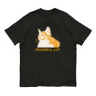 Radical Artistry Studioの不敵な視線 - パンク猫 Disdainful Cat Tシャツ Organic Cotton T-Shirt