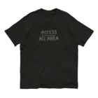 Haruhiyo.works - うらかたしょっぷのあくせすおーるえりあ　グレー オーガニックコットンTシャツ