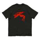 吉川 達哉 tatsuya yoshikawaのSleeping_Red Organic Cotton T-Shirt