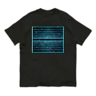 LalaHangeulの遠近グリッドのネオン宇宙 Organic Cotton T-Shirt