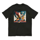 のんびりアート工房のガラクタアート オーガニックコットンTシャツ