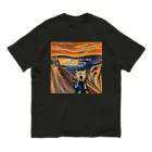 Jj-O_O-Jjのニャンクの叫び オーガニックコットンTシャツ