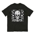 かるるんショップの骸骨紳士シリーズ　微笑 オーガニックコットンTシャツ