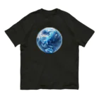 Ryoukaの地球_ガラス玉 オーガニックコットンTシャツ