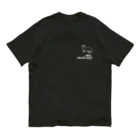 Lutrinaeのカワウソ / otter, who & what.【白文字】 Organic Cotton T-Shirt