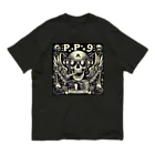 Prosperous Peony 6のバンド風Tシャツ　髑髏 Organic Cotton T-Shirt