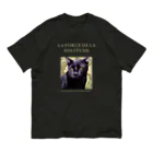 MAiの Black cat オーガニックコットンTシャツ