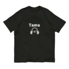 Tama☆のTamaTシャツ　ヘッドホンペンちゃん白 Organic Cotton T-Shirt