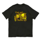 『NG （Niche・Gate）』ニッチゲート-- IN SUZURIのGet up! Stand up!（黄色） Organic Cotton T-Shirt