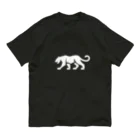 chan-takehaniの影のパンサー（白） オーガニックコットンTシャツ