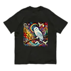 chinita_kakarのフクロウシリーズ４ オーガニックコットンTシャツ