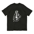 MEWのあい あむ あ ぎたりすと_白い線 オーガニックコットンTシャツ