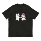 おばけ商店のTOYTOY＜犬張り子と招き猫＞ オーガニックコットンTシャツ