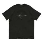 VoyagerのVoyagerロゴ（白） オーガニックコットンTシャツ