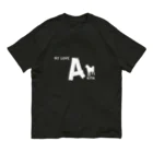 onehappinessのMY LOVE AKITA（秋田犬）　ホワイト オーガニックコットンTシャツ
