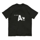 onehappinessのMY LOVE AKITA（秋田犬）　ホワイト Organic Cotton T-Shirt