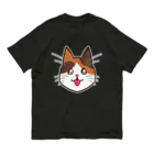 コナカマ通販SUZURI支店の三毛猫ちゃん オーガニックコットンTシャツ