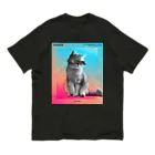 猫ICHIZO公式グッズの目線猫一三 オーガニックコットンTシャツ