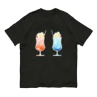 甘漏り屋のあざらしクリームソーダ・空＆夕日 Organic Cotton T-Shirt