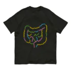 8anna storeの人体のなぞ。カラフルな大腸。 オーガニックコットンTシャツ