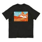 Sunny the catのSunny over the desert オーガニックコットンTシャツ