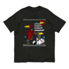 にゃーにゃー組@LINEスタンプ＊絵文字販売中！の四尾＊妖の夜 Organic Cotton T-Shirt