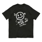 タキオン✩ライダー✩ラボのSmile with me【しろ】 オーガニックコットンTシャツ