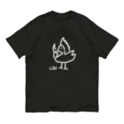 LibiのLibi(にわとり)白文字 Organic Cotton T-Shirt