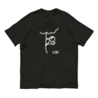 LibiのLibi(きつつき)白文字 Organic Cotton T-Shirt