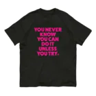 toironote ノ ミセのTRY / PINK オーガニックコットンTシャツ